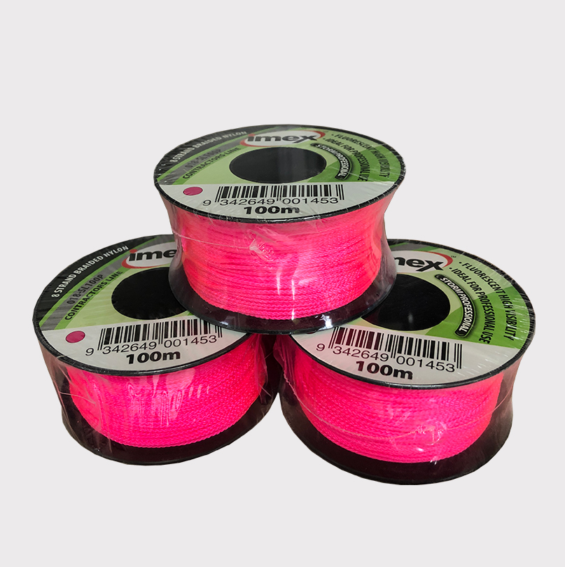 BRAIDED NYLON TWINE PINK 100M W / DISPENSER 164308 - CENTRE OUTILS