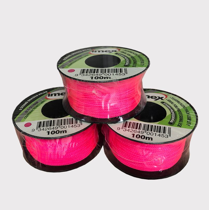 STRINGLINER FL PINK BRAIDED TWINE-1000'-PRO-REEL - IMS Bolt